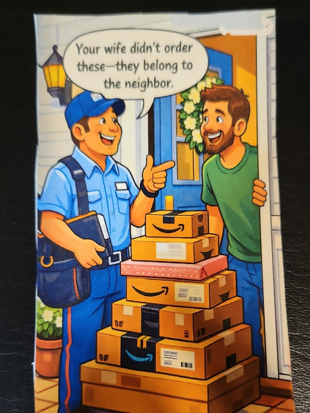 50 3x5 stickers. Your wife didn't order these.